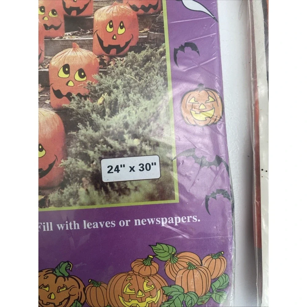 Vtg 90's Pumpkids 10-Pack Halloween Lawn Leaf Bags Pumpkins Jack-o-Lanterns